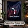 Wall Tapestry Bologna FC Print Custom Name Text Wall Hanging Home Decor