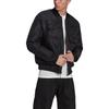 adidas Chaqueta con cremallera y cuello de béisbol reversible de color liso Trefoil Originals para hombre, color negro HK2760