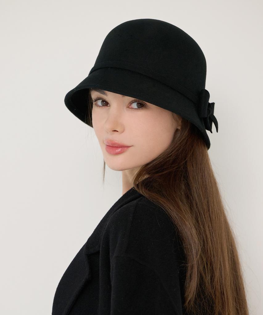 Koipeu Classic Wool Ribbon Cloche Hat Cf083Ht097
