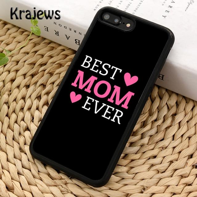 Krajews Best Mom ever In The World Phone Case Cover For iPhone 14 6s 7 8 plus X XR XS 11 12 13 pro max Samsung S21 S22ultra Plus