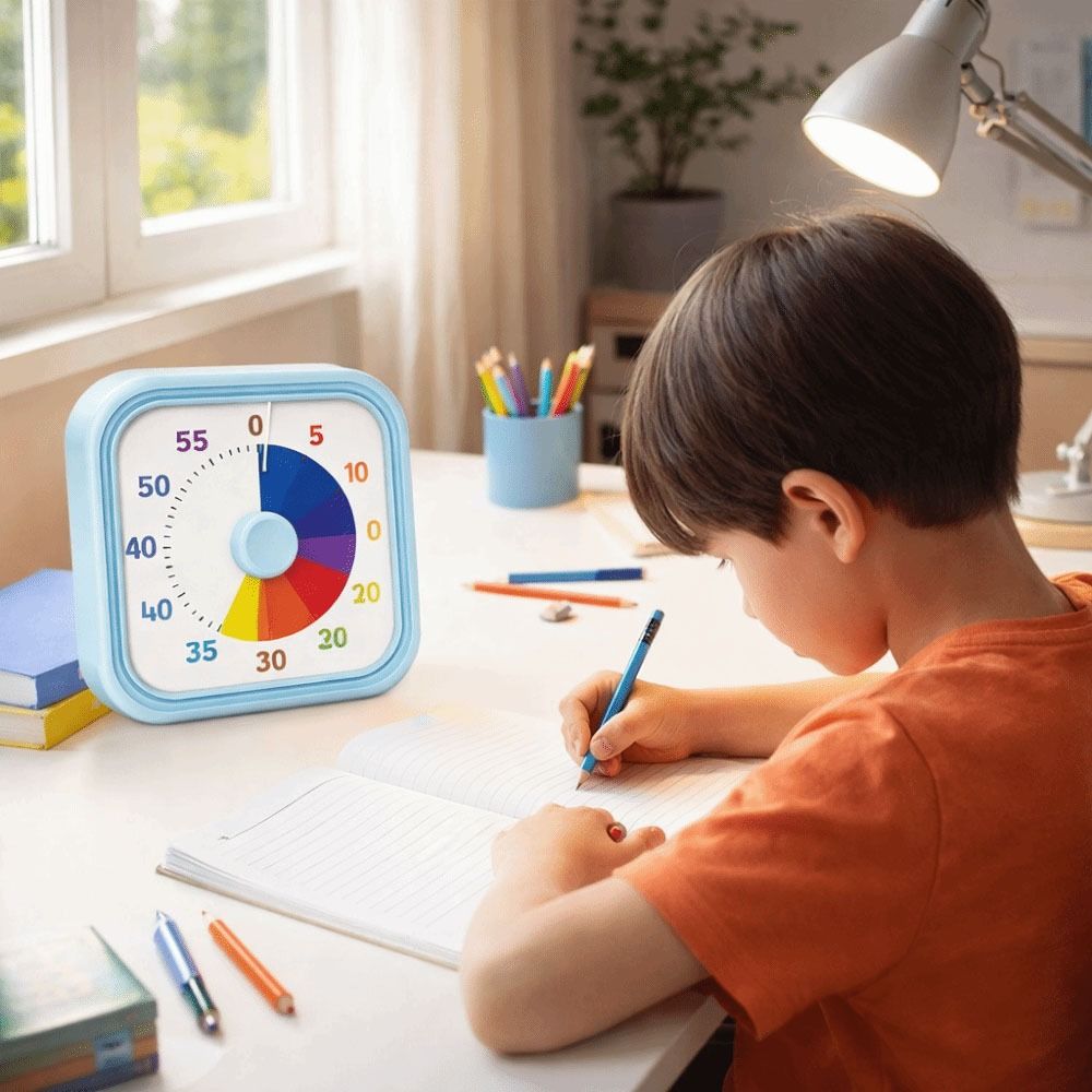 60 Minutes Visual Timer Square Kitchen Cooking Timer Time Management Tool Countdown Timer Indoor