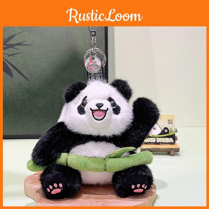Panda Plush Endearing Keychain Charming Design Colorful Accessory For Daily Use