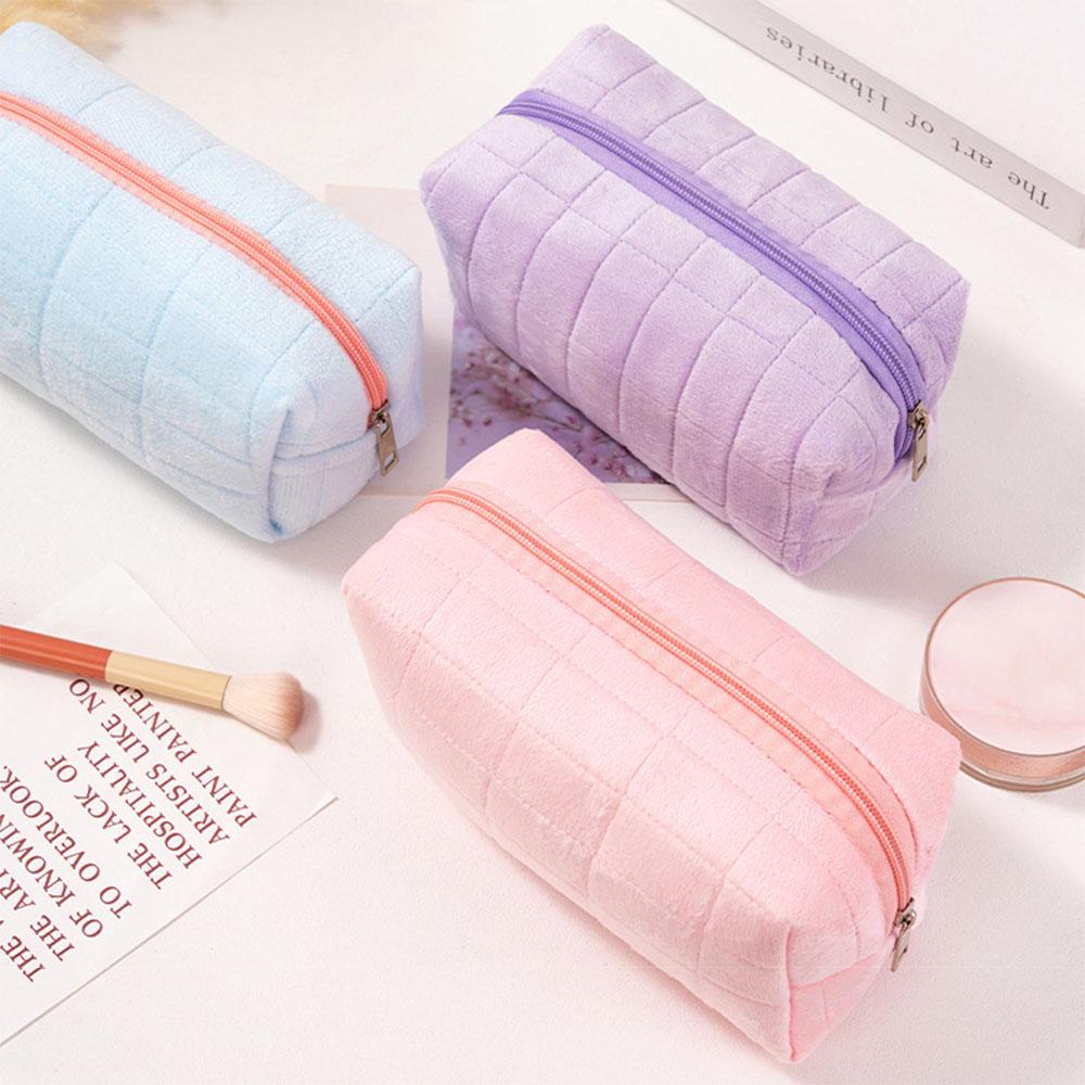 Pillow Shaped Pencil Bag Cute Cosmetic Bag for School Girls Office Students