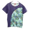 KENZO JUNGLE Made In Japan Botanical Short Sleeve T-shirt M Purple Women Used