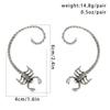 Hip Hop Personality Ancient Silver Metal Stereo Scorpion Bending Ear Contour Stud Earrings for Women Halloween Ear Hook Jewelry