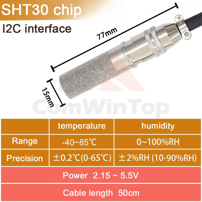SHT20 SHT30 SHTC3 SHT35 I2C Temperature Humidity Sensor Probe 2