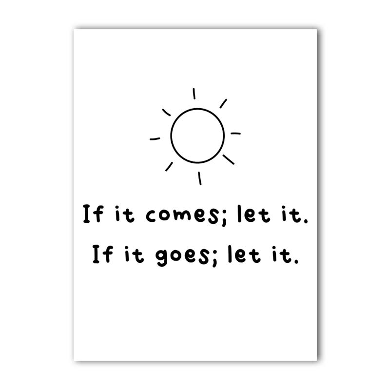 Inspirational Quotes Wall Art, Nordic Black White Canvas Painting, Minimalist Poster Print for Office Living Bedroom Decor