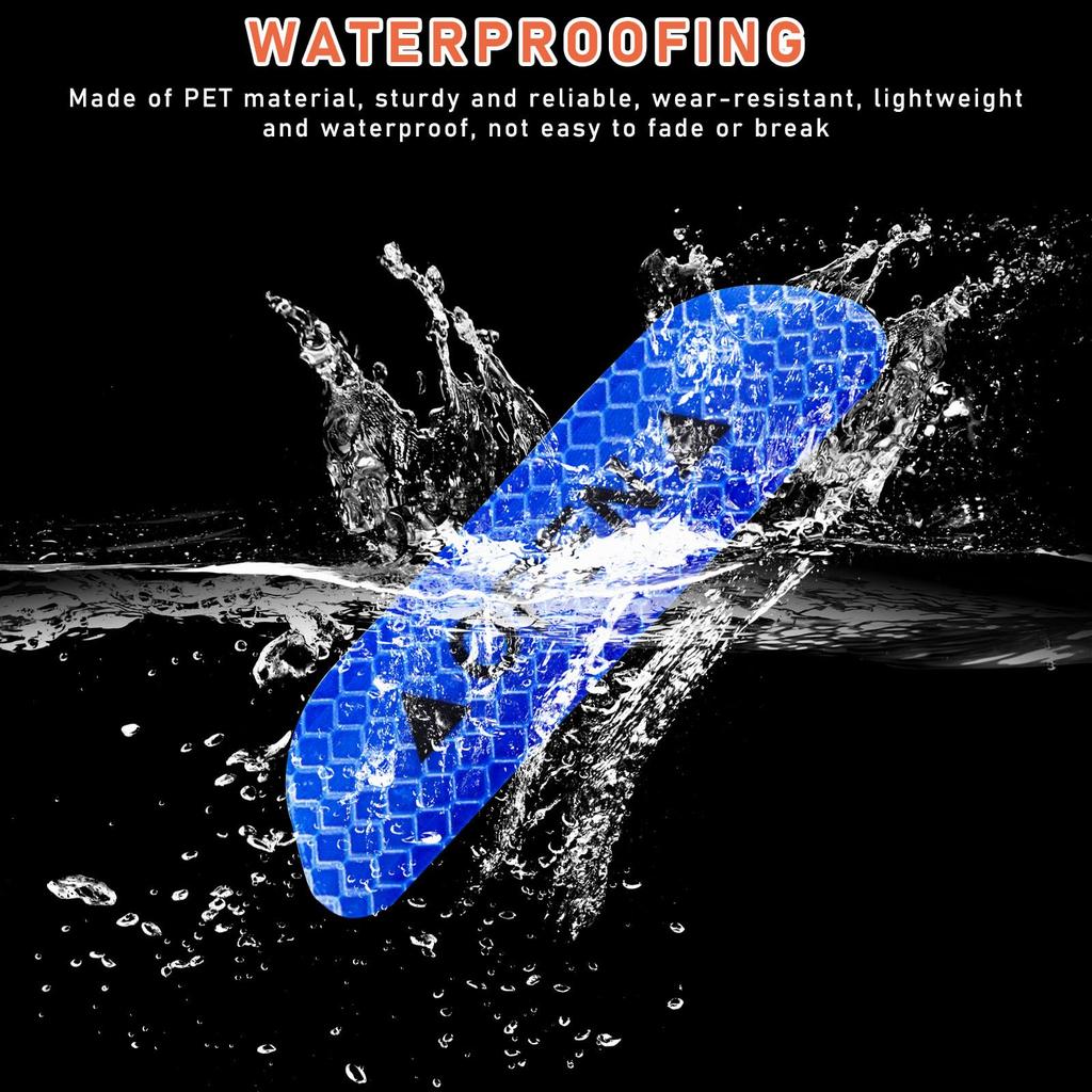 Ziciner 4 Pcs Car Door Open Reflective Stickers Night Visibility Safety Warning Auto Anti-Collision