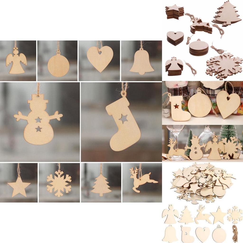 Elegant Christmas Wood Chip Ornaments For Charming Tree And Home Decoration