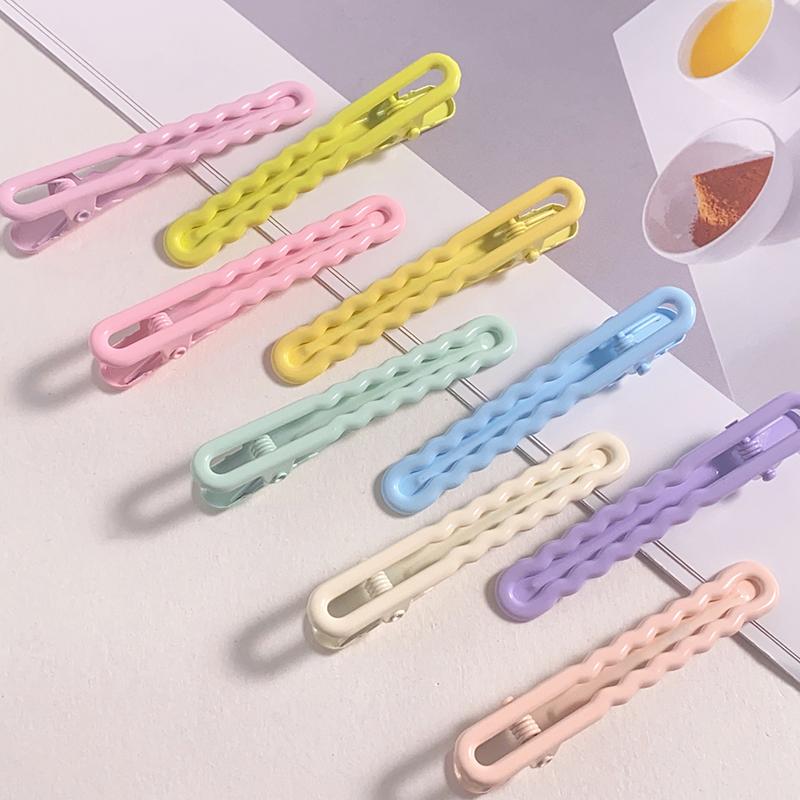 Pinces à cheveux bec de canard à vagues fines colorées, pinces à cheveux BB, pinces latérales pour filles, femmes, enfants, accessoires pour cheveux, décoration, cadeau