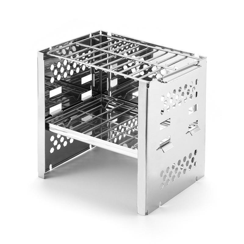 Outdoor Foldable Stainless Steel Charcoal Grill for Camping