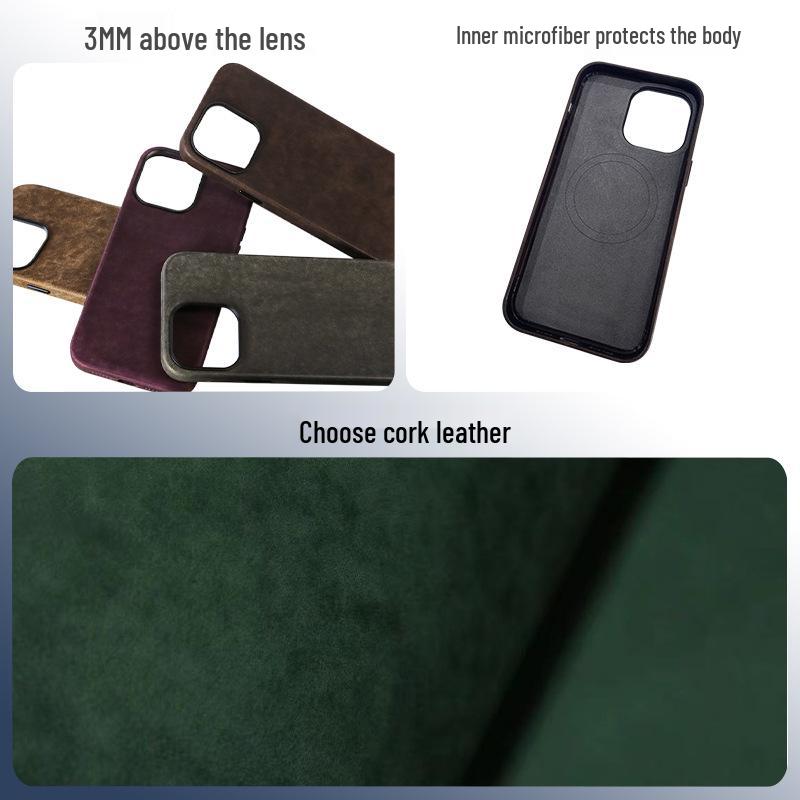 PUEBLO Vintage Leather MagSafe Drop-Proof Case for iPhone 16 Pro Max