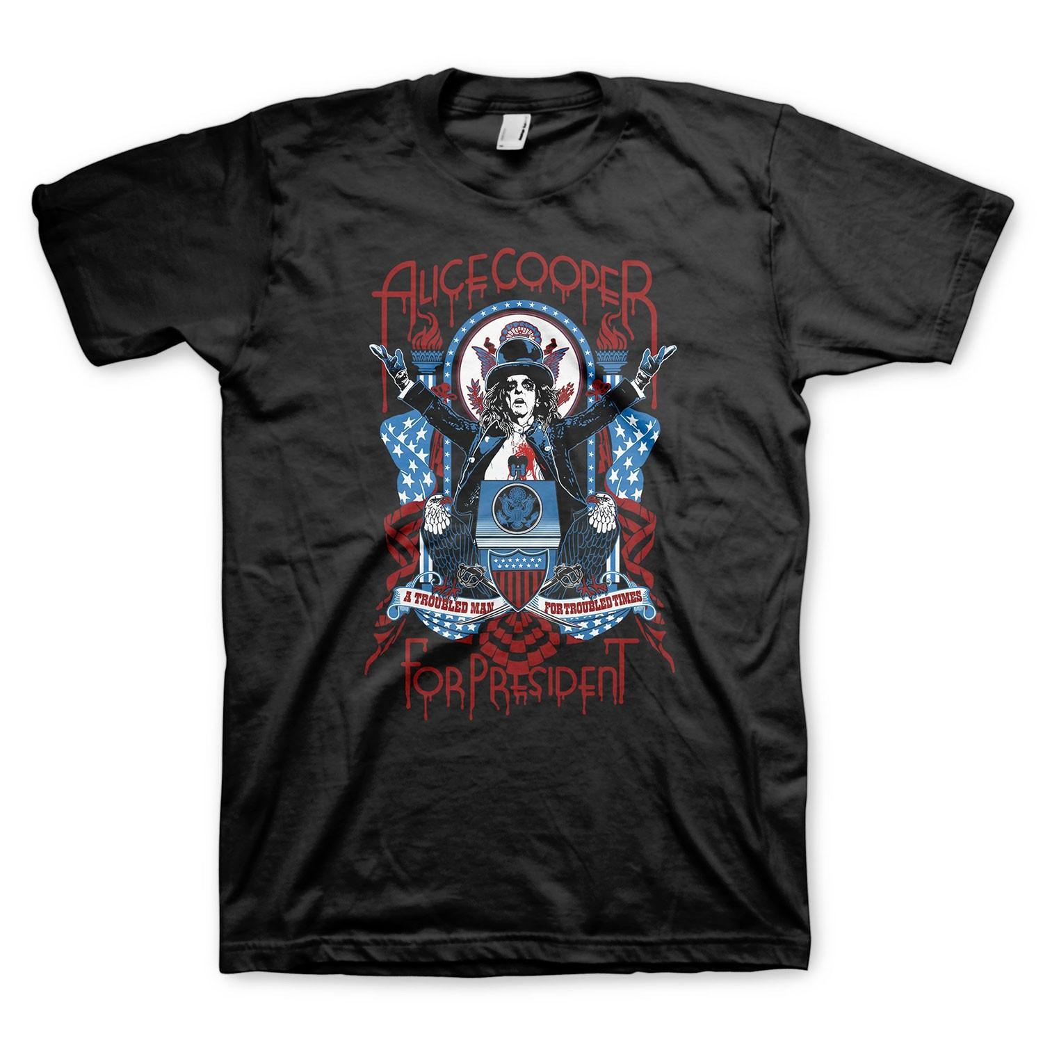 Men s Alice Cooper Podium T-shirt Small Black 3XL