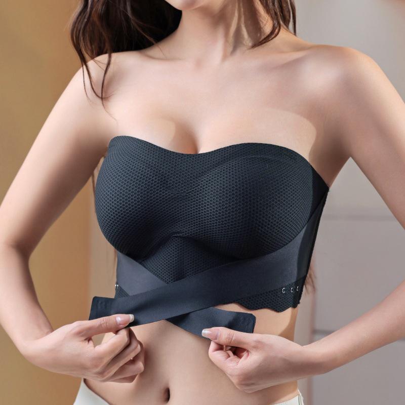 Plus Size Anti-Slip Strapless Minimizer Bra with Removable Straps