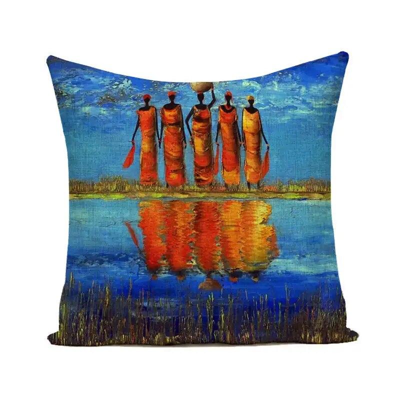 

Чехол на подушку, наволочка, акварель, африканская женщина, домашний декор для гостиной, спальни, дома 40x40cm