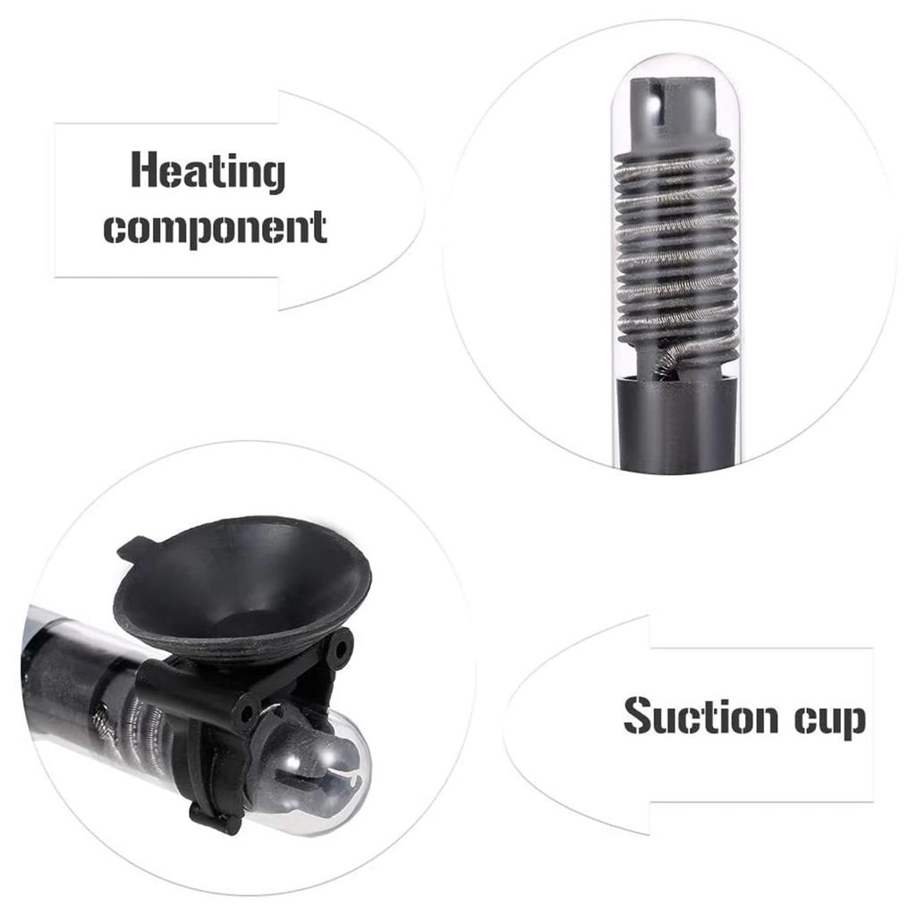 Mini Aquarium Heizer Tauchbecken Wassertemperatur Automatisch 26 Grad Thermostat Heizstab mit Saugknöpfen