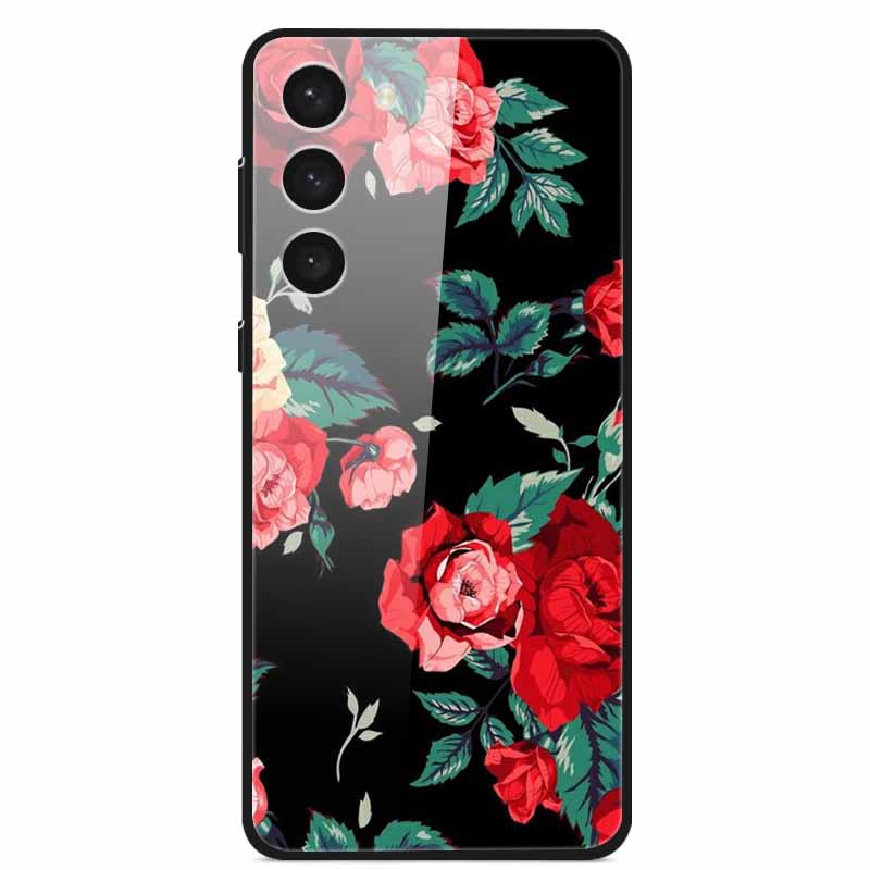 Tempered Glass Case For Samsung S23 Plus 5G Cover Galaxy S 23 Space Hard Back Coque For Samsung S23 Ultra S23+ Bumpers Funda Cat