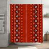 GAEVintage Style Bath Shower Curtain with Tribal Red White Black Design Waterproof Polyester Fabric Size 72x84 Inch for Bathro