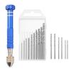 LIANHATA Pin Vise Hand Drilling Tool for Plastic Precision Small Manual with Storage DIY Tool Drill, 17-Piece Set, Models, Drill, Quiet, Drilling,