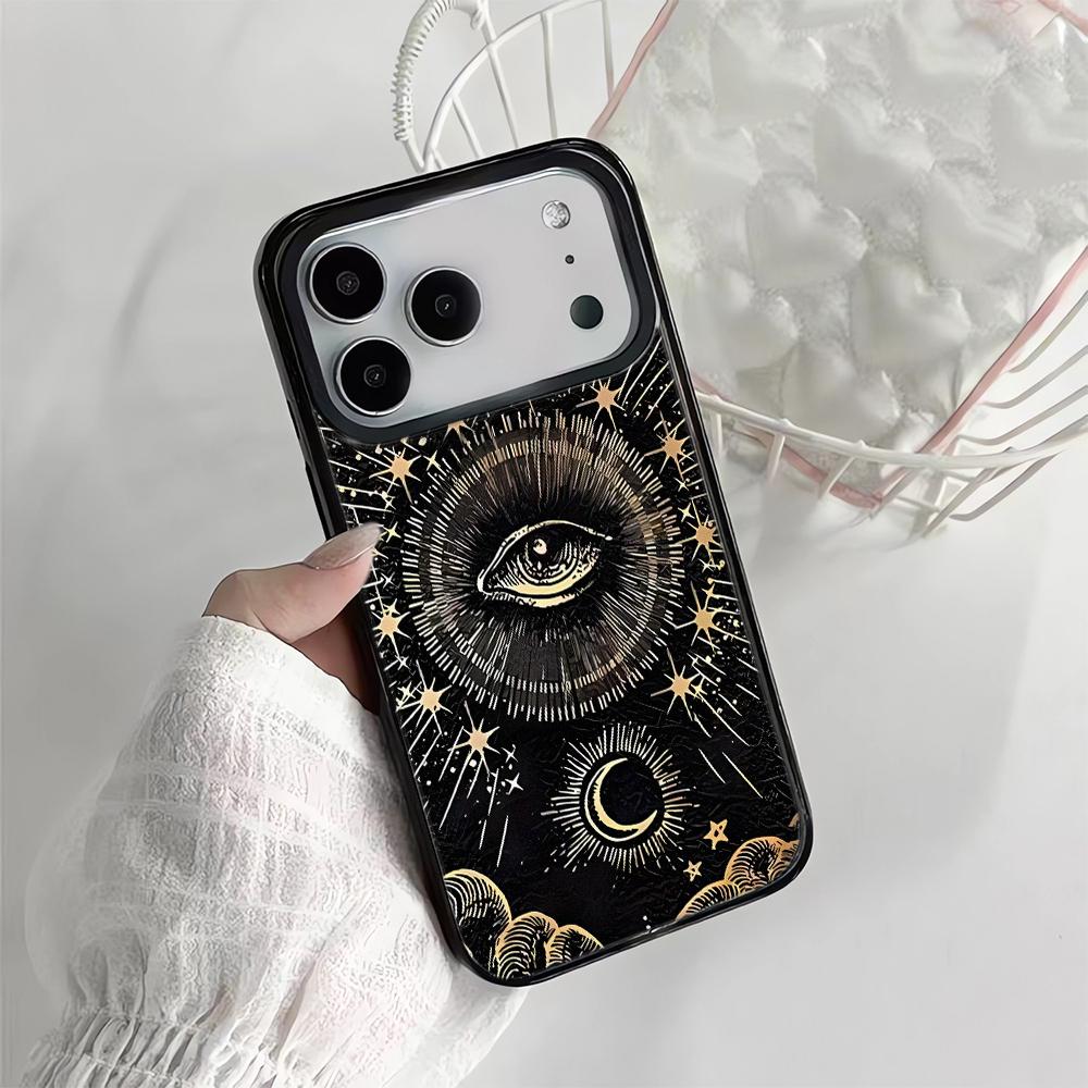 Sun And Moon Eye Pattern Phone Case For IPhone 17 Air 16 15 14 13 12 11 Pro Max XR 14 Plus Shockproof Protective Cover