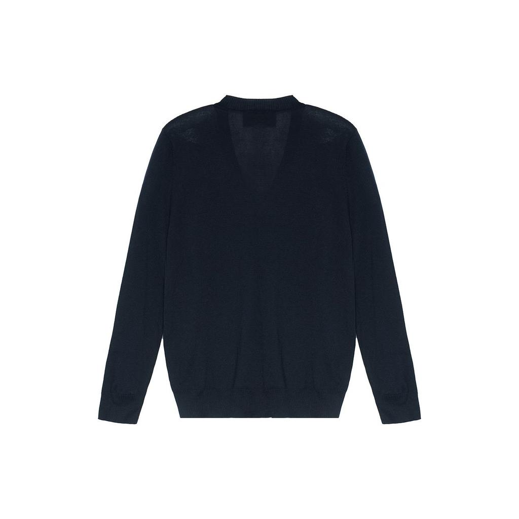 Gucci Jacquard-Motif V-Neck Jumper 'Navy' Men's 545628XKABL