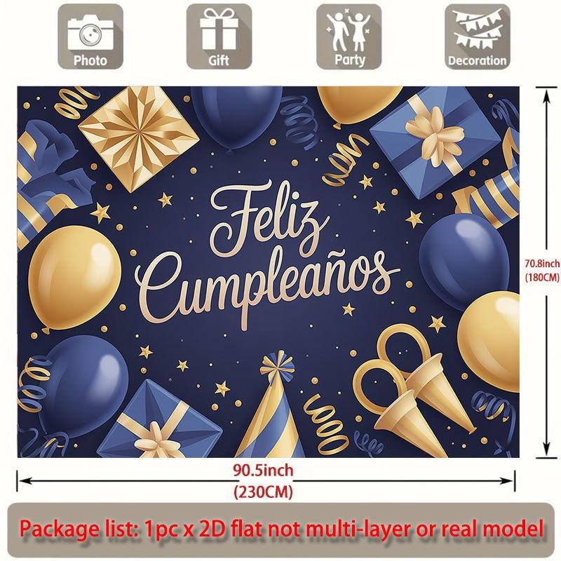 Party Backdrop Flat Feliz Cumpleaos Events Wedding Coming Ceremony Four Season Event Photo Background Front Door Decor Celebrations