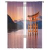 Famous Torii Gate Of The Itsukushima Shrine On Miyajima Chiffon Sheer Curtains Living Room Bedroom Window Voiles Tulle Curtain
