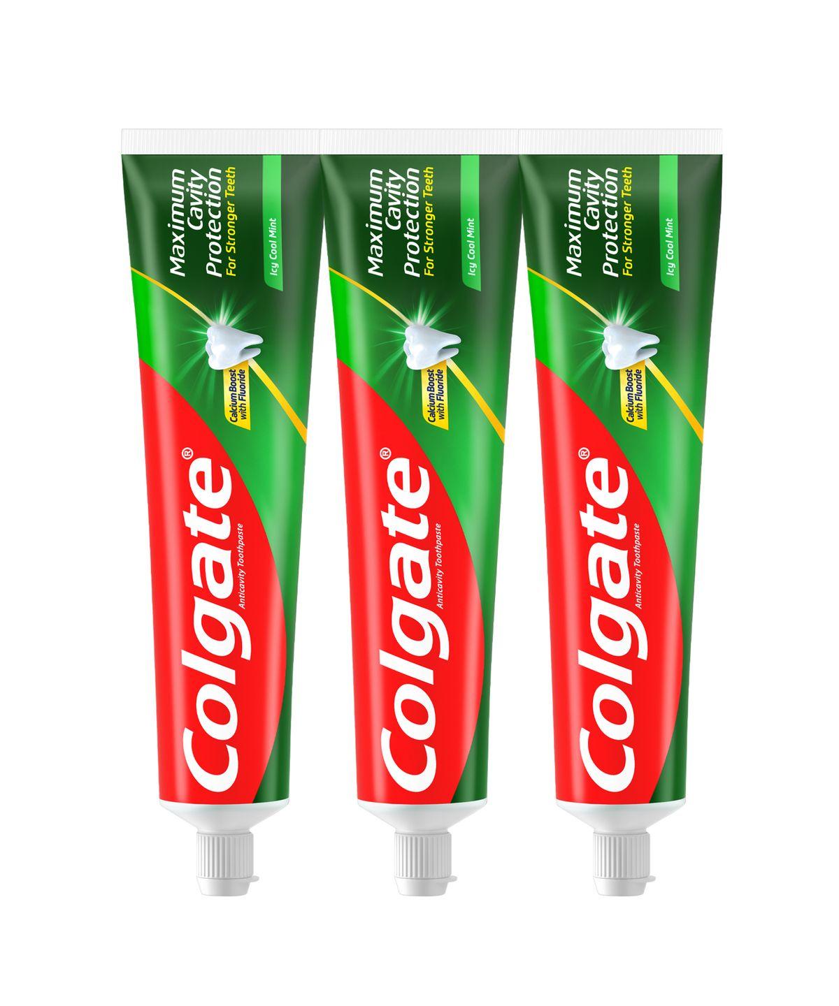 Cavity Protection High Fluoride Toothpaste Cool Mint 175g 3 Packs
