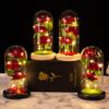LED Galaxy Three Rose Artificial Flowers, Wedding Decoration, Creative Valentine'S Day and Mother'S Day Gift Without Battery 1Pc