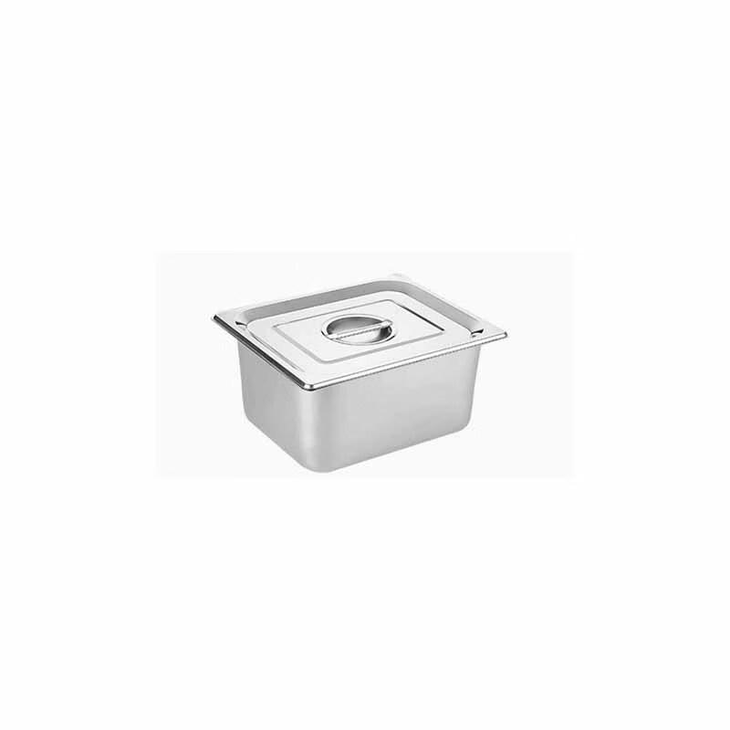 Likaide Stainless Steel Square Portion Tray with Lid
