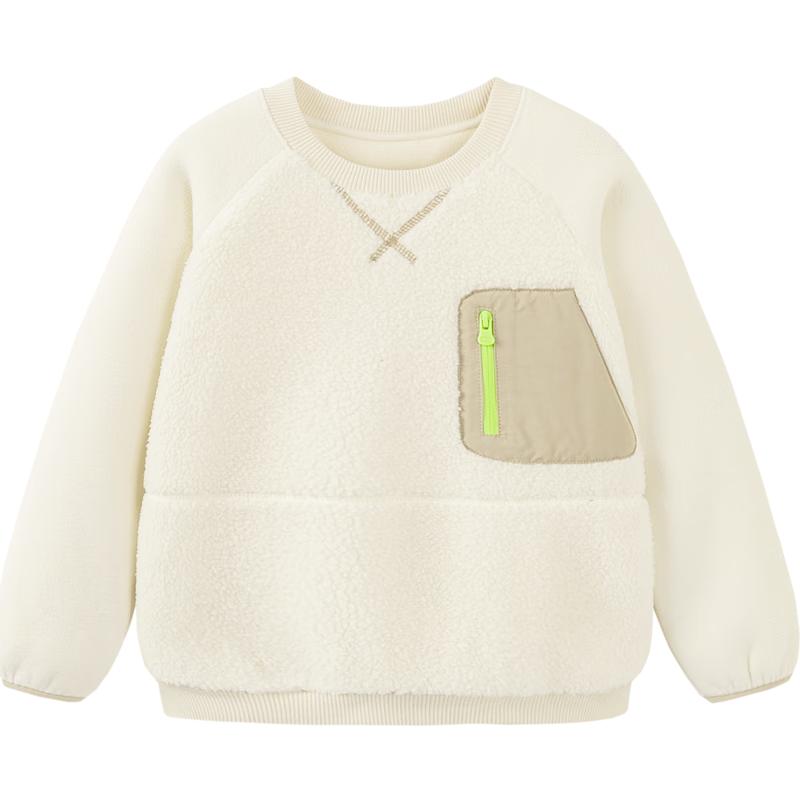 Unisex Kids Faux Lamb Fleece Warm Sweatshirt 120