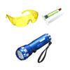Auto Air Conditioner Leak Detector Tool Flashlight Oil AC Dye Leak Test Detection Kit LED Flashlight UV-Protective-Glass