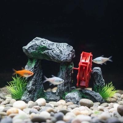 Ornamento Criativo de Aquário Simulado Resina Aparência Natural Estátua para Aquários Decoração Artificial de Aquário Retrô Configuração de Aquário