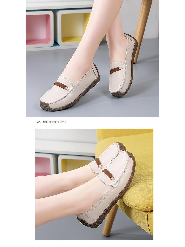 2024 Jaro & Podzim Boty z pravé kůže s měkkým klínkovým podpatkem pro ženy středního věku