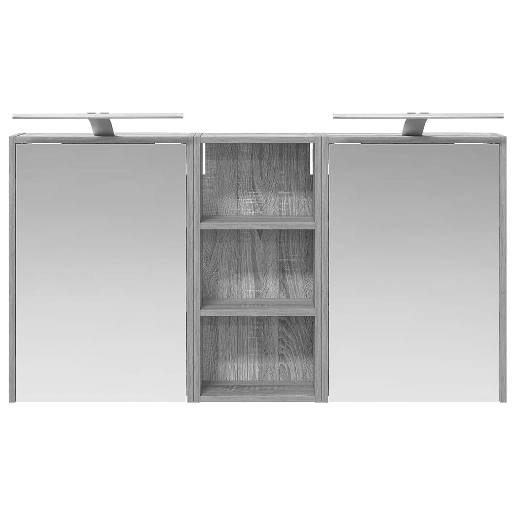 Bathroom Cabinet Set 3 Pcs 116 X 16 X 62.5 Cm Engineered Wood