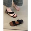 Niche design slope heel cool slippers women's outer wear 2025 summer new platform sandals