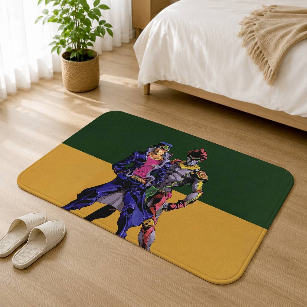JoJo J-Jotaro Kujo Soft Comfortable Short Plush Rug Carpet mat Anti?Slip Floor Mat Machine Washable Home Decor