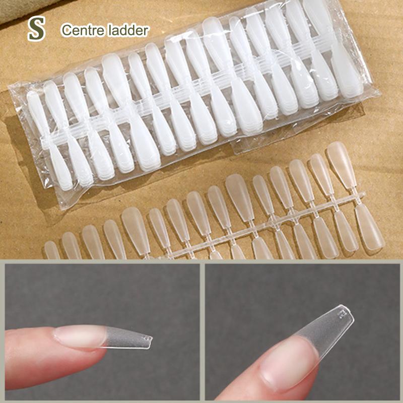 300 Pcs/Bag Fake Nail Tips Matte Coverage Transparent False Nails Tips Gel Nails Extension Diy Practice Nail Tool