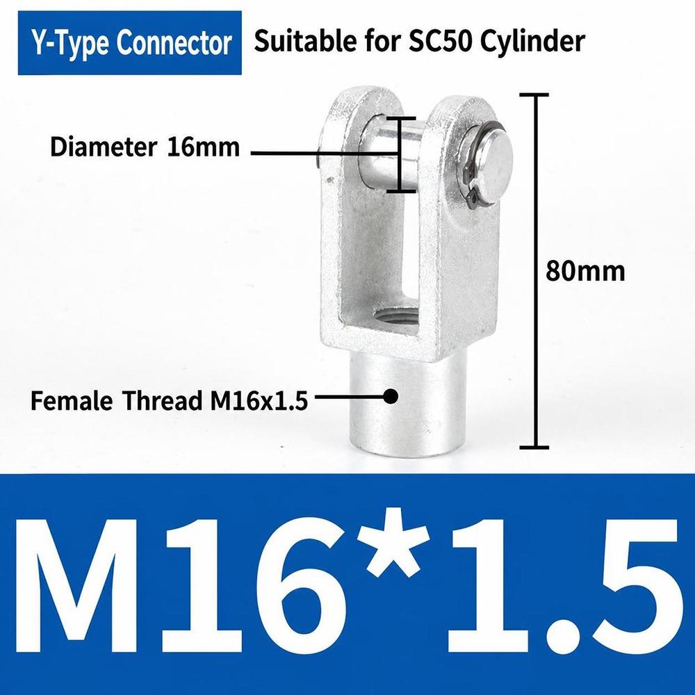 1Pcs M6 M8 M12 M16 M20 Threaded Pneumatic Cylinder Clevis for Cylinder Rod Connecting