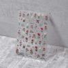 Embossed Rose Nail Art Sticker Vintage DIY Making Creative Decorative Stickers