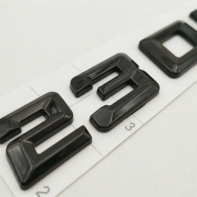 3D Glossy Black Chrome 220i 230i Emblem Badge Letter Rear Trunk Decal Sticker For BMW 2 Series F22 G42 Car Styling Accessories xs8