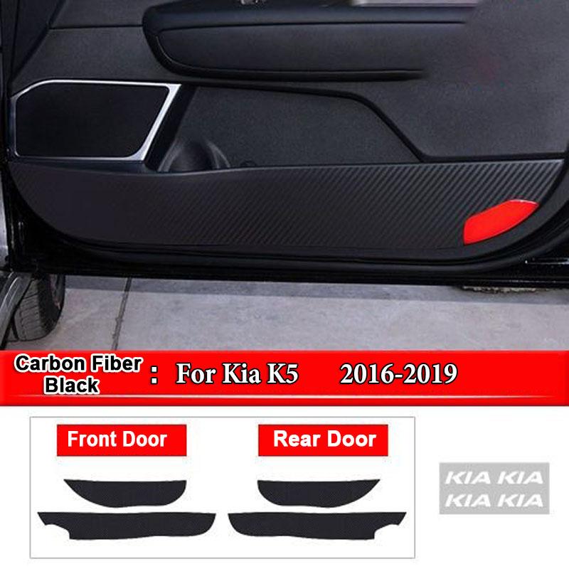 For Kia Sportage K2 K3 K4 KX3 K5 KX5 KX7 Car Inner Door Anti Kick Pad Carbon Fiber Patterned Pad Stickers Protective Accessories