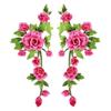 3D Flower Embroidery Flower Applique Multi-Color Handmade Sew On Patch Embroidery DIY Embroidery Repair Patch Wedding Decoration