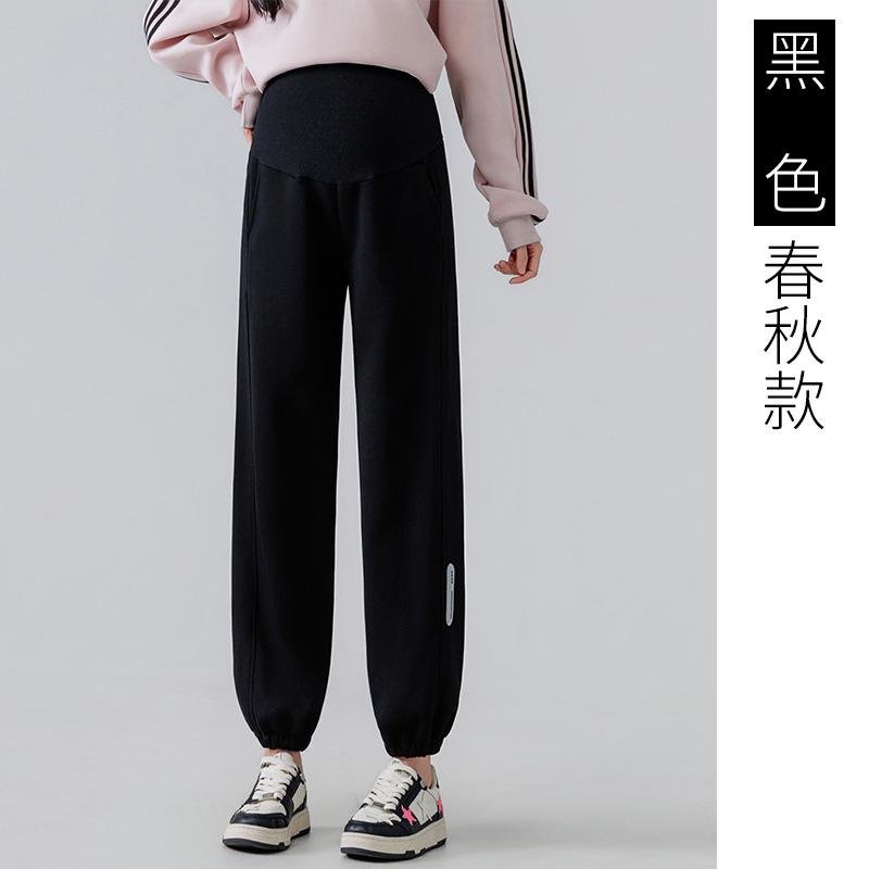 

Большой размер брюки для беременных осень и зима новые флисовые леггинсы из овечьей шерсти тонкие брюки галифе спортивные штаны поддержка живота для беременных длинные L (90-55kg)