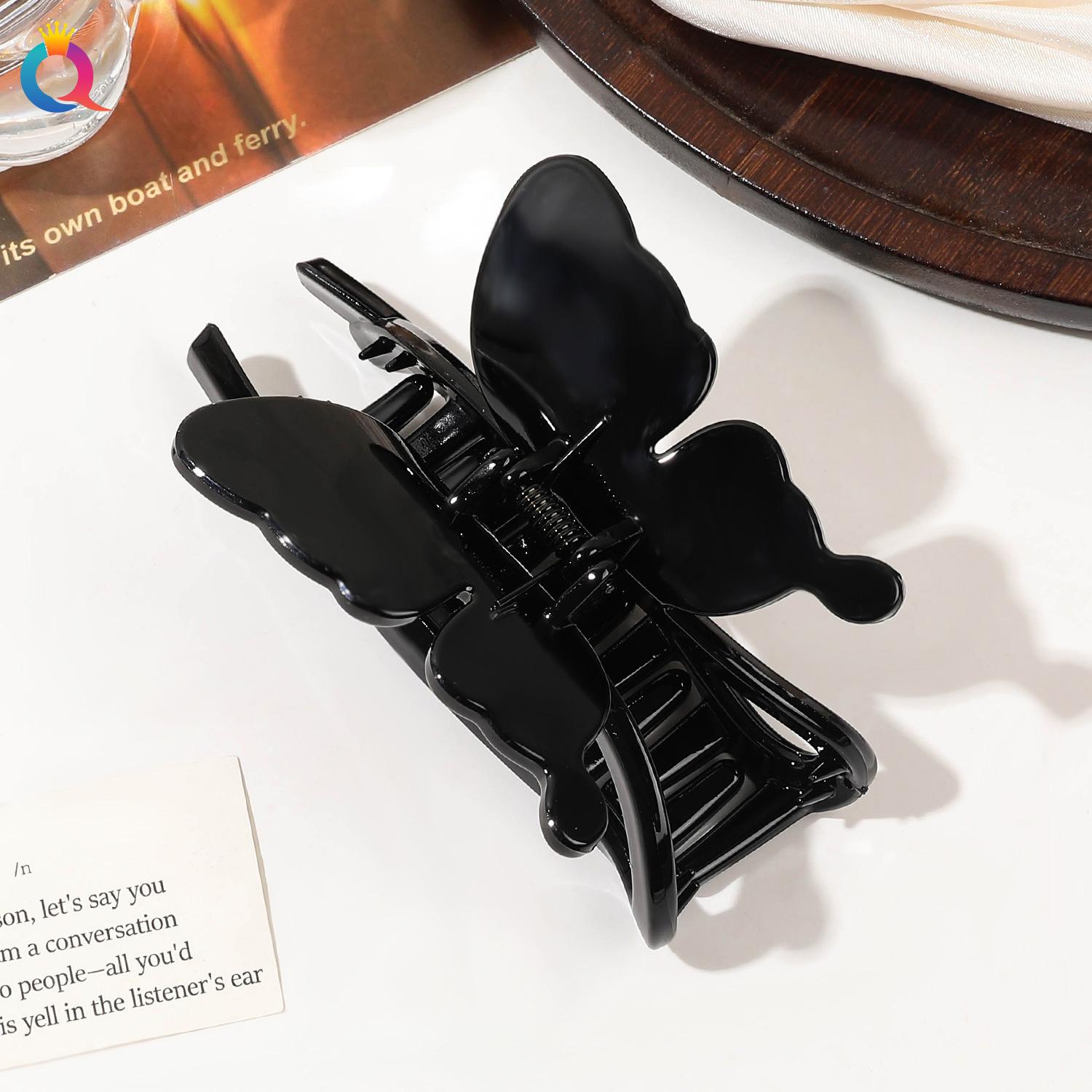 

Матовая бабочка-краб для волос, винтажный бант-лента, краб-краб, заколка для волос, хвостик акулы для женщин, аксессуары для волос, заколки