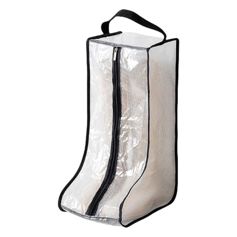 Transparente feuchtigkeitsdichte Stiefel-Aufbewahrungstasche Schutzhülle für Schuhe Modischer Schuhschutz mit Reißverschlüssen