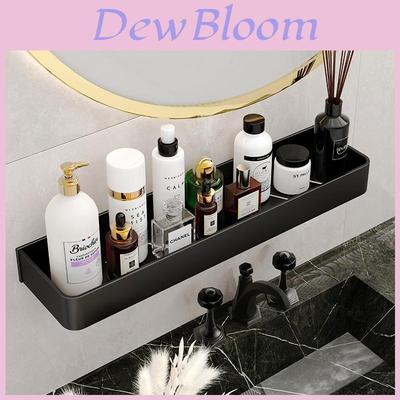 Bathroom Wall Shelf Aluminum Black For Shower And Toilet Storage
