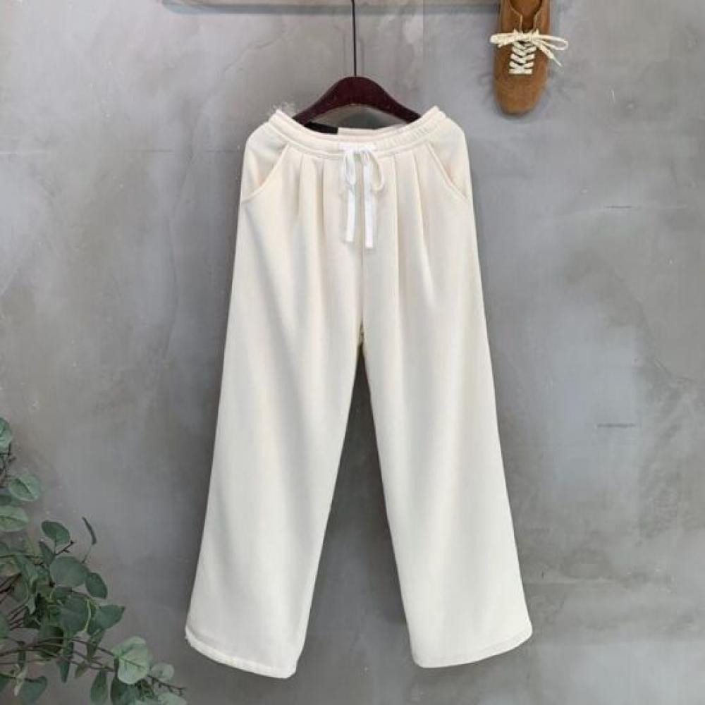C S In The Room Raku fleeCe StrIng pIntuCk Band Wide pantS 4Color