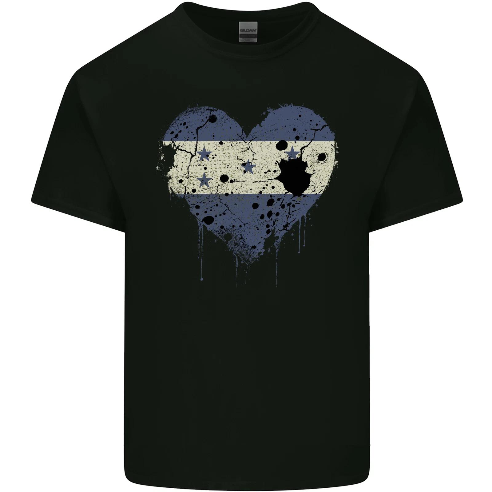 Love Honduras Flag Honduran Day Football Kids T-Shirt Childrens 2XL