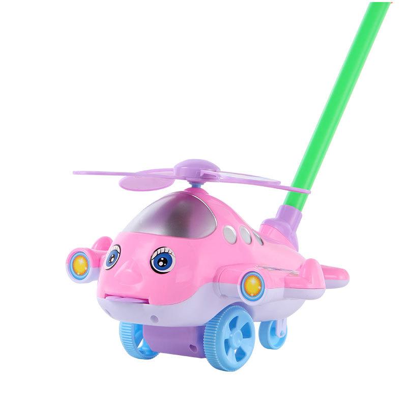 1ks Vocalization Teleskopická vrtule Tongue Rotate Roztomilá malá letadla Dětský vozík pro batolata Creative Pink Vehicles Toys